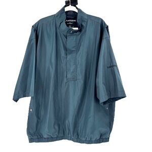 Footjoy Dryjoys Golf Windbreaker Jacket Men's XL Green Short Sleeve 1/4 Zip